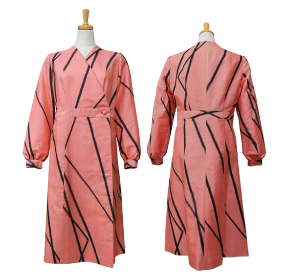 OP-19B　長袖ラップワンピース　￥46,200